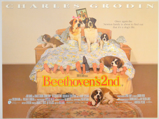 Beethoven's 2nd Original Mini Quad Poster - Film Poster - Movie Poster