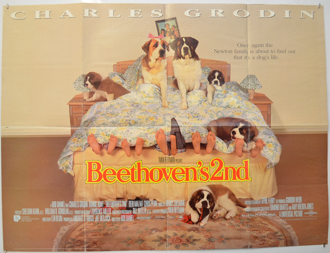 Beethoven's 2nd Original Quad Poster - Film Poster - Movie Poster