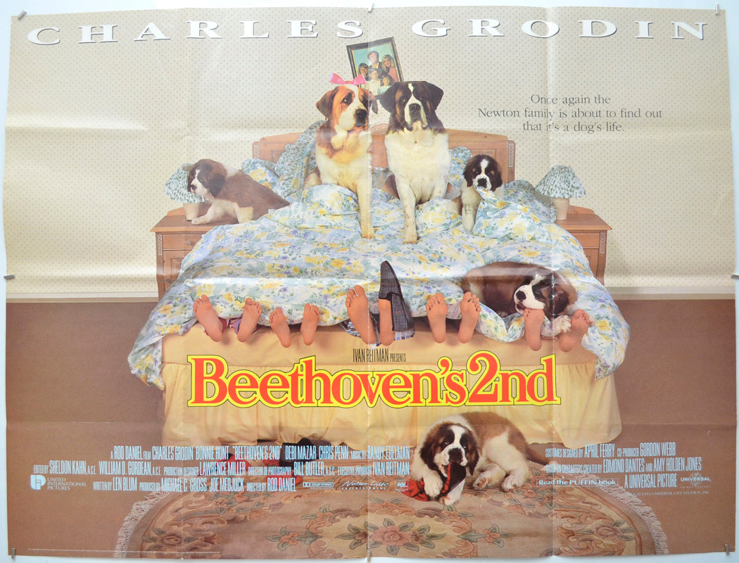 Beethoven's 2nd  Original Quad Movie Poster  