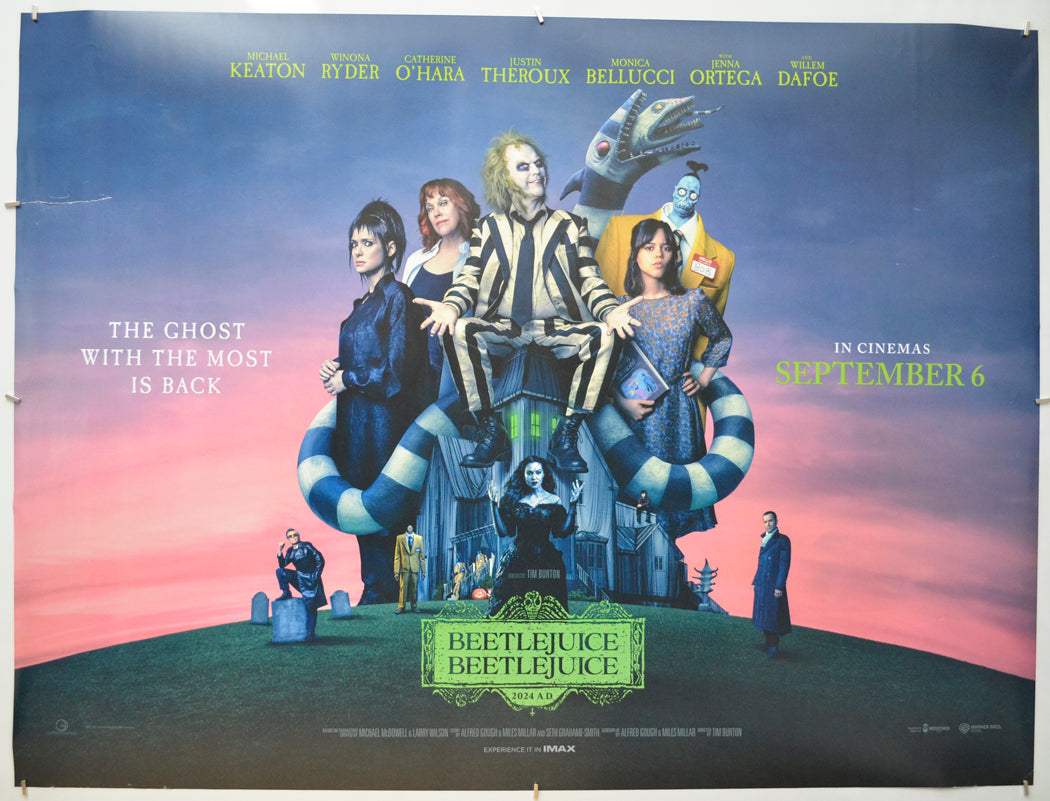 Beetlejuice Beetlejuice (Teaser / Advance Version) Original Quad Poster - Film Poster - Movie Poster