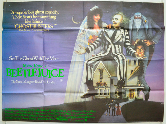 Beetlejuice Original British Quad Poster - Film Poster - Movie Poster 