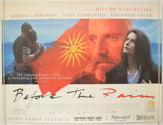 Before The Rain  Original Quad Poster - Film Poster - Movie Poster