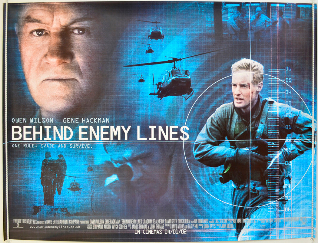 Behind Enemy Lines Original Quad Poster - Film Poster - Movie Poster  