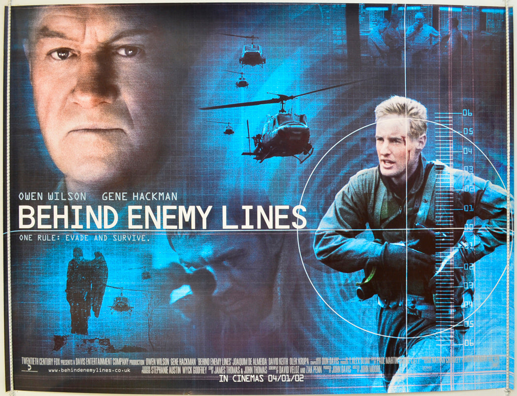 Behind Enemy Lines Original Quad Poster - Film Poster - Movie Poster  