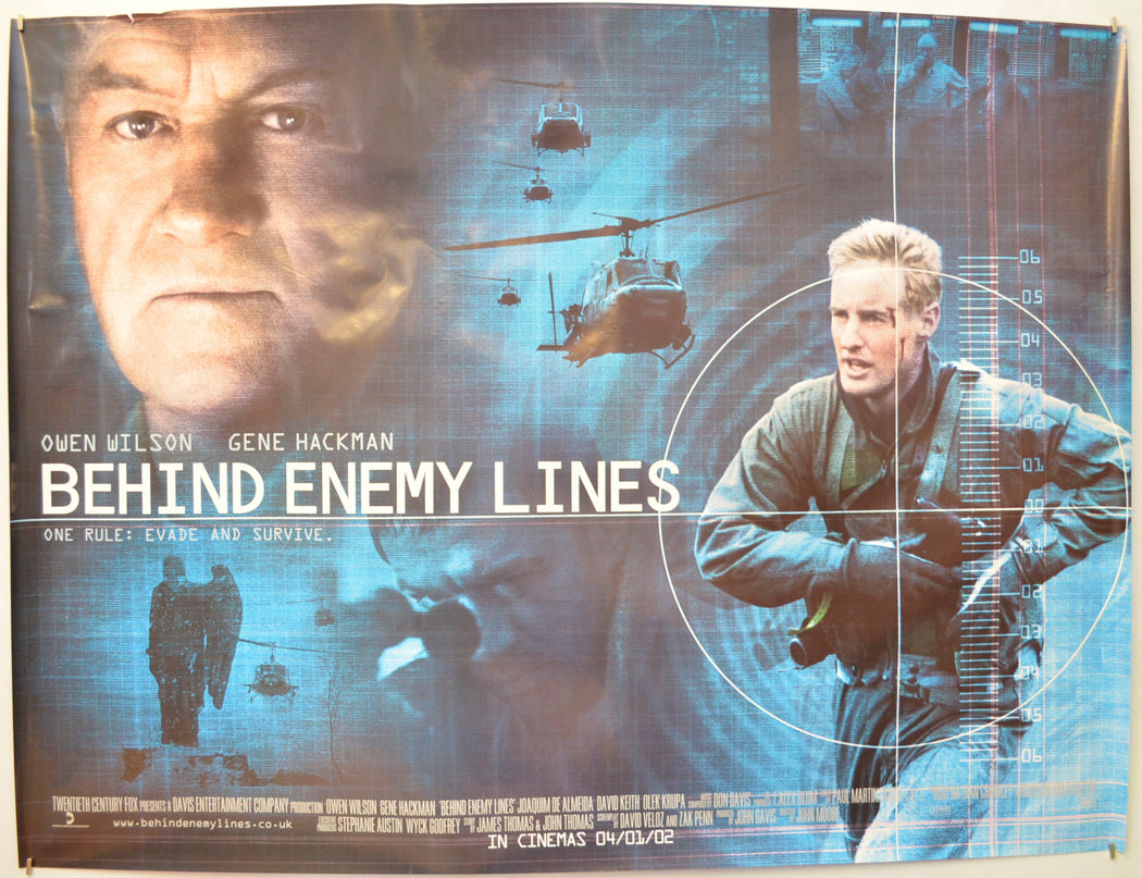 Behind Enemy Lines Original Quad Poster - Film Poster - Movie Poster