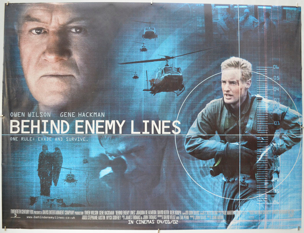 Behind Enemy Lines Original Quad Poster - Film Poster - Movie Poster