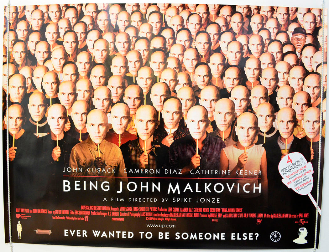 Being John Malkovich  Original British Quad Poster - Film Poster - Movie Poster