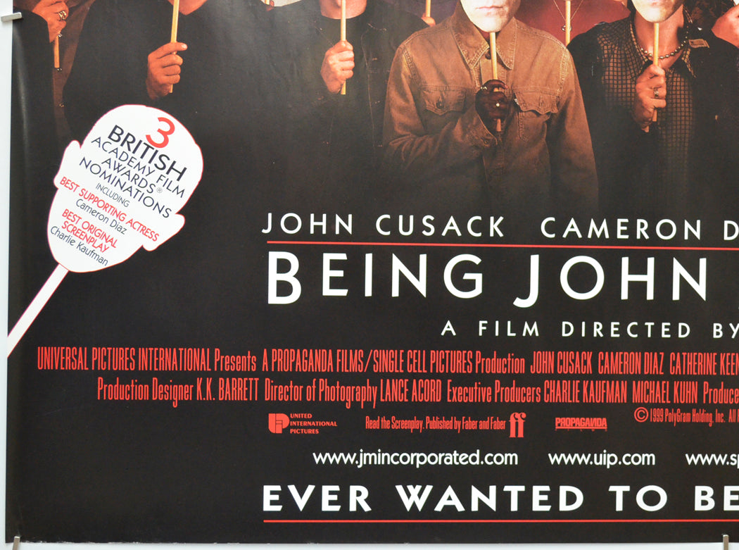 BEING JOHN MALKOVICH (Bottom Left) Cinema Quad Movie Poster 