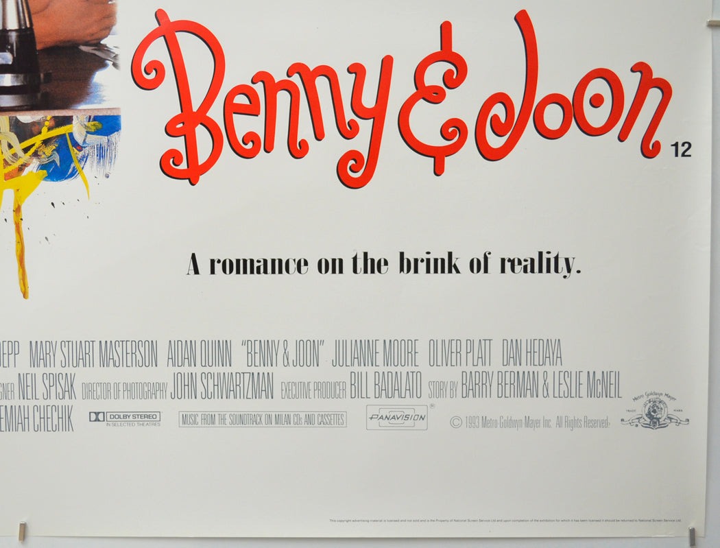 BENNY AND JOON (Bottom Right) Cinema Quad Movie Poster 