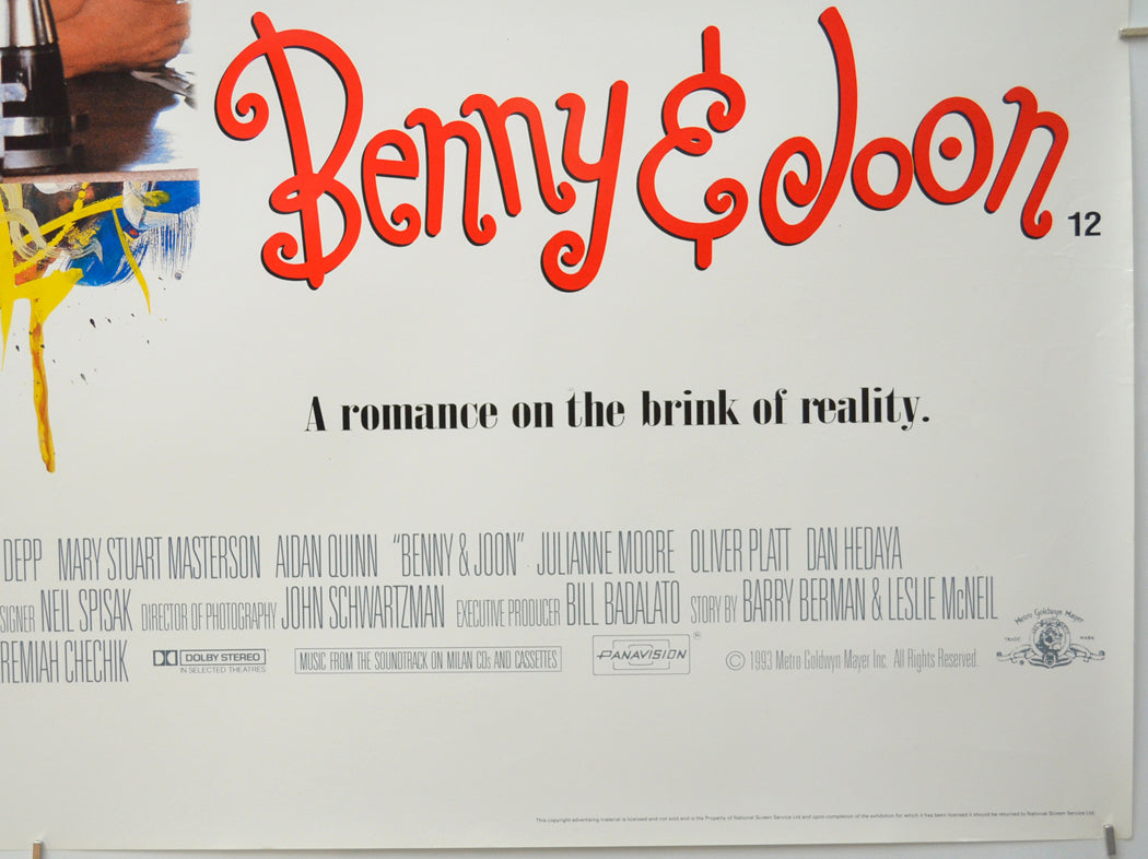 BENNY AND JOON (Bottom Right) Cinema Quad Movie Poster 