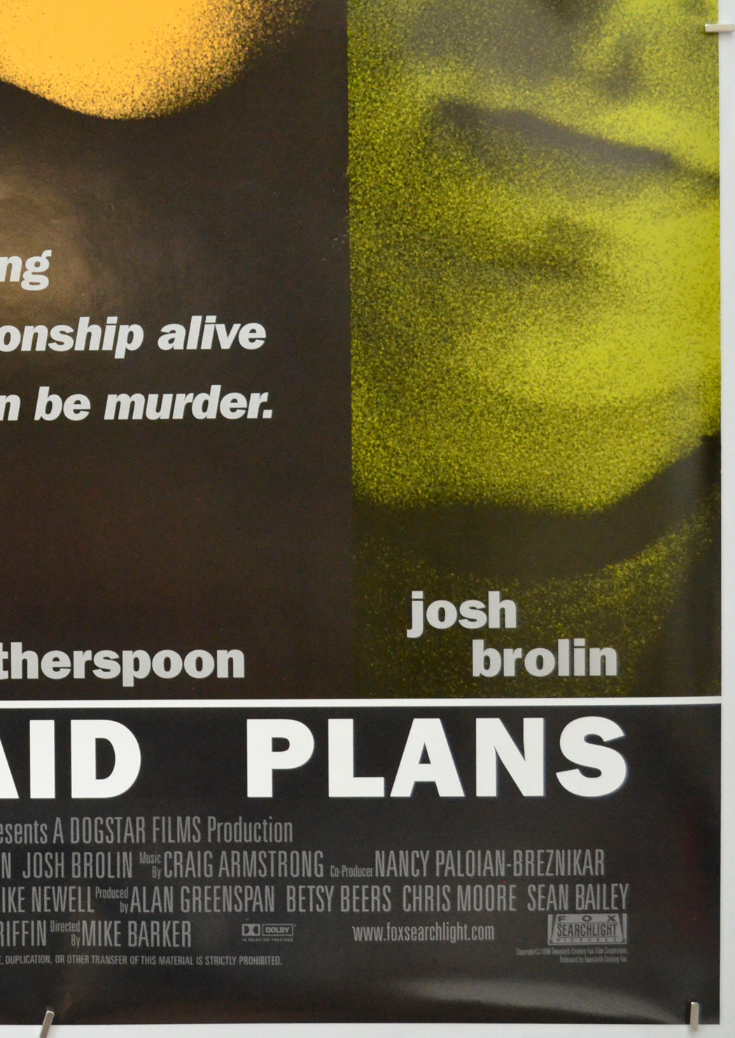 BEST LAID PLANS (Bottom Right) Cinema One Sheet Movie Poster 