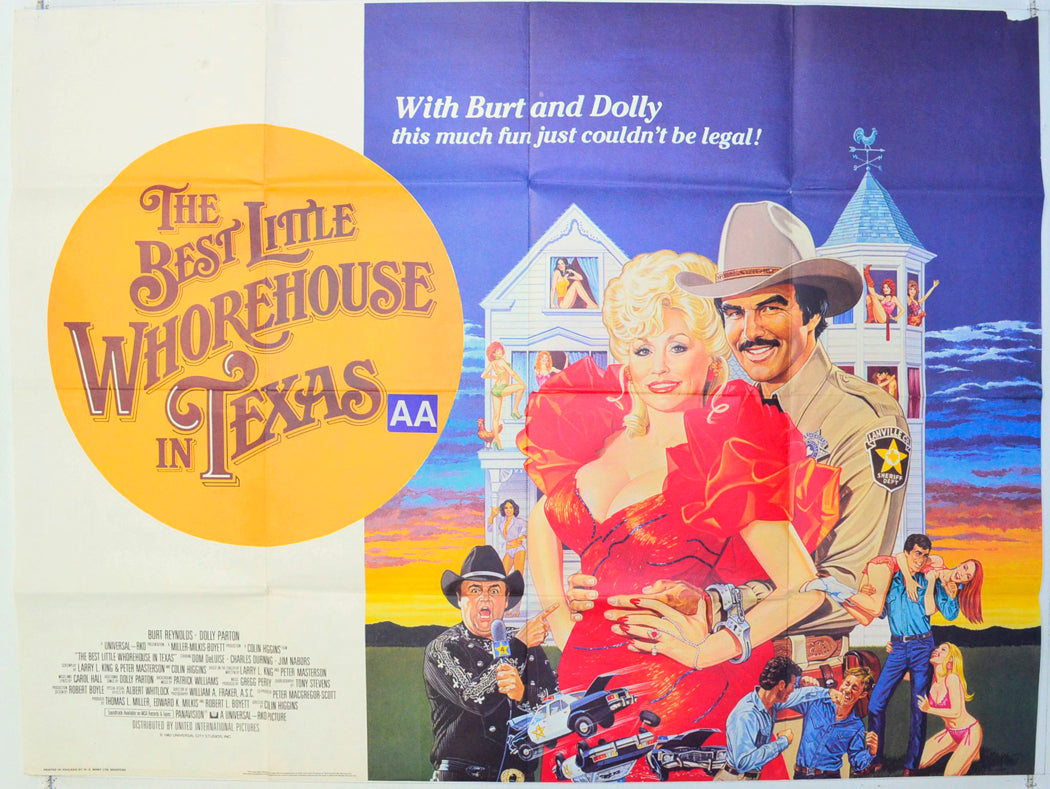 Best Little Whorehouse In Texas Original British Quad Poster - Film Poster - Movie Poster 