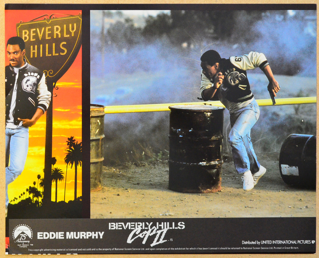 BEVERLY HILLS COP II (Card 1) Cinema Set of Colour FOH Stills / Lobby Cards 