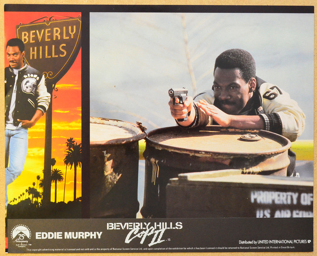 BEVERLY HILLS COP II (Card 8) Cinema Set of Colour FOH Stills / Lobby Cards 