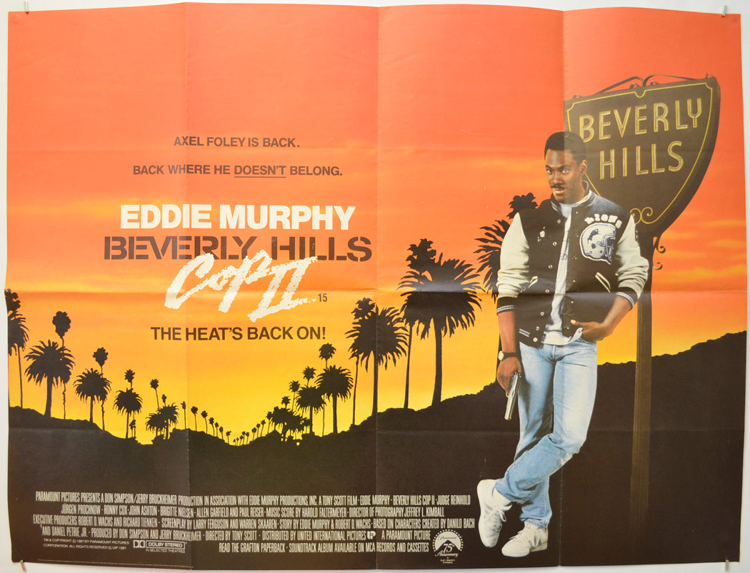 Beverly Hills Cop II Original Quad Poster - Film Poster - Movie Poster