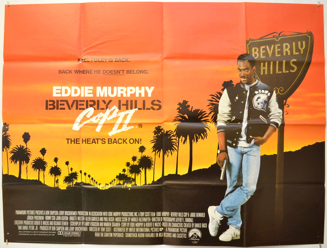 Beverly Hills Cop II Original Quad Poster - Film Poster - Movie Poster  