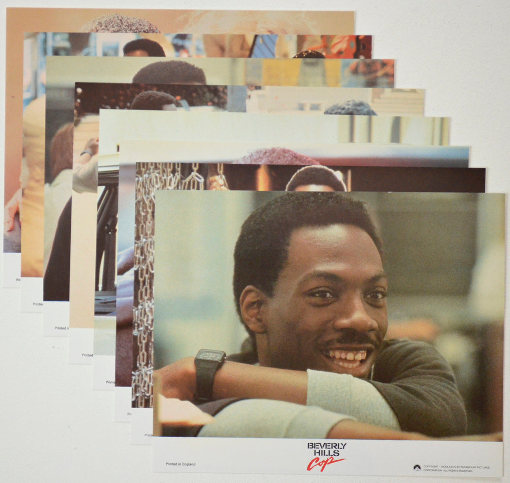 BEVERLY HILLS COP (Full View) Cinema Set of Colour FOH Stills / Lobby Cards  