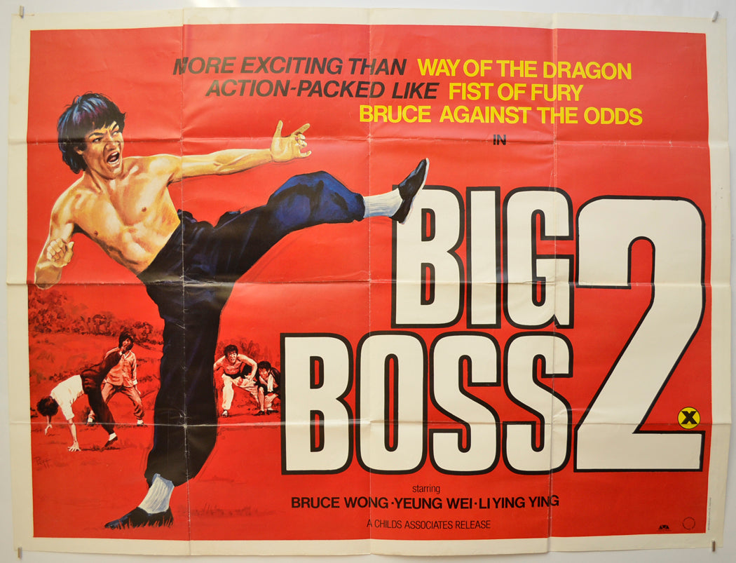 Big Boss 2 (a.k.a. Bruce Against the Odds, Sadaetonguimun, Lone Shaolin Avenger)  Original Quad Poster - Film Poster - Movie Poster