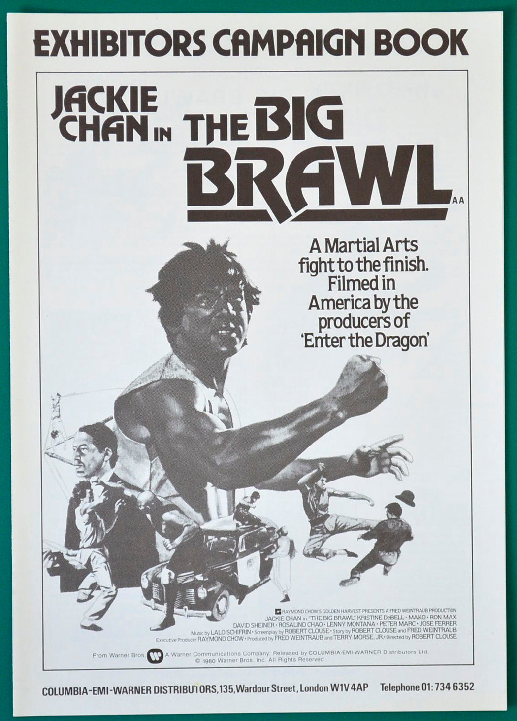 The Big Brawl    Original 4 Page Cinema Exhibitor's Campaign Press Book  + Synopsis / Credits Sheet    