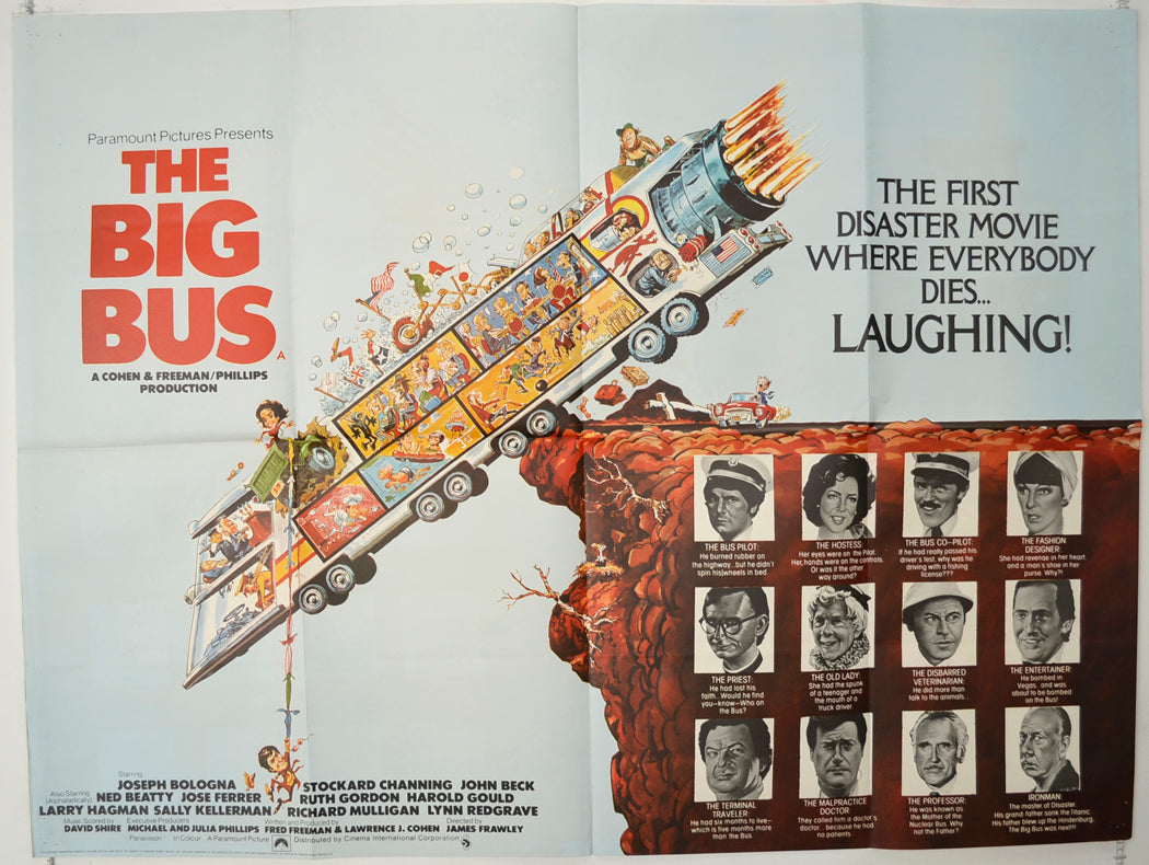 The Big Bus   Original Quad Poster - Film Poster - Movie Poster 