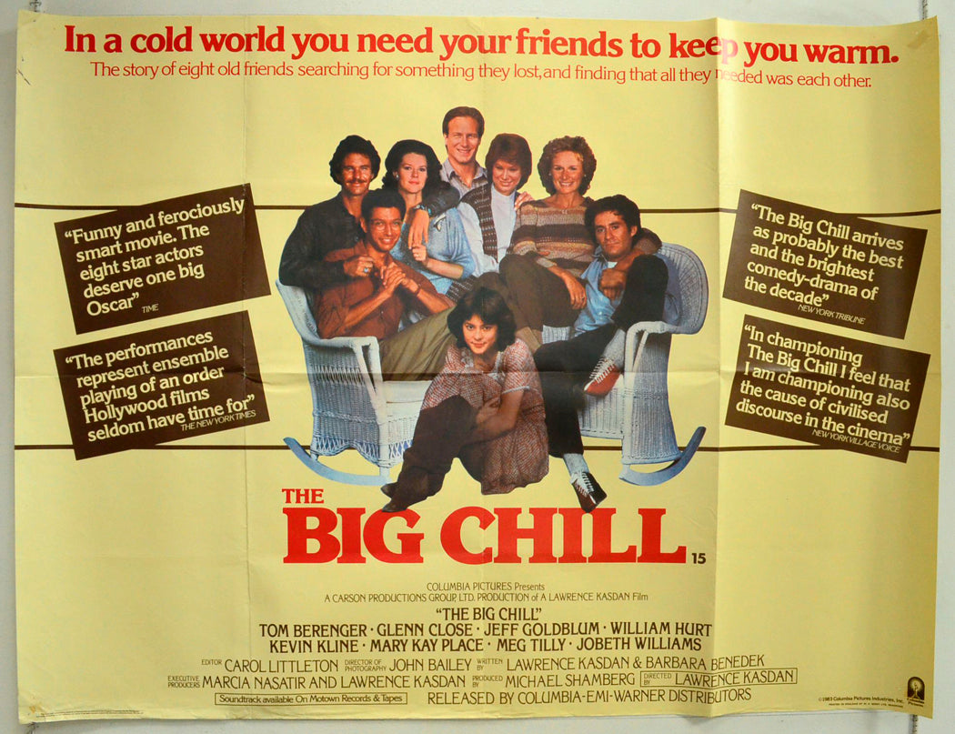 The Big Chill Original British Quad Poster - Film Poster - Movie Poster 