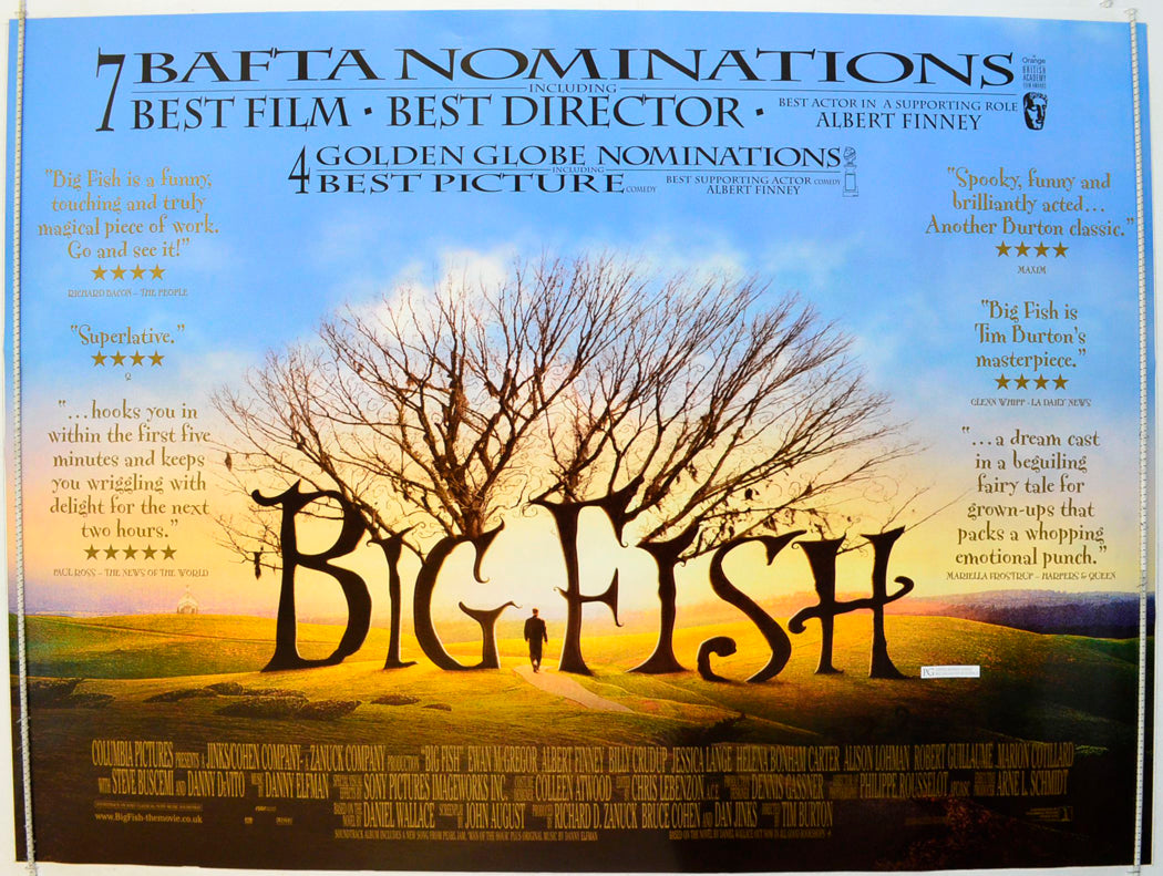 Big Fish   (Quotes Version) Original British Quad Poster - Film Poster - Movie Poster