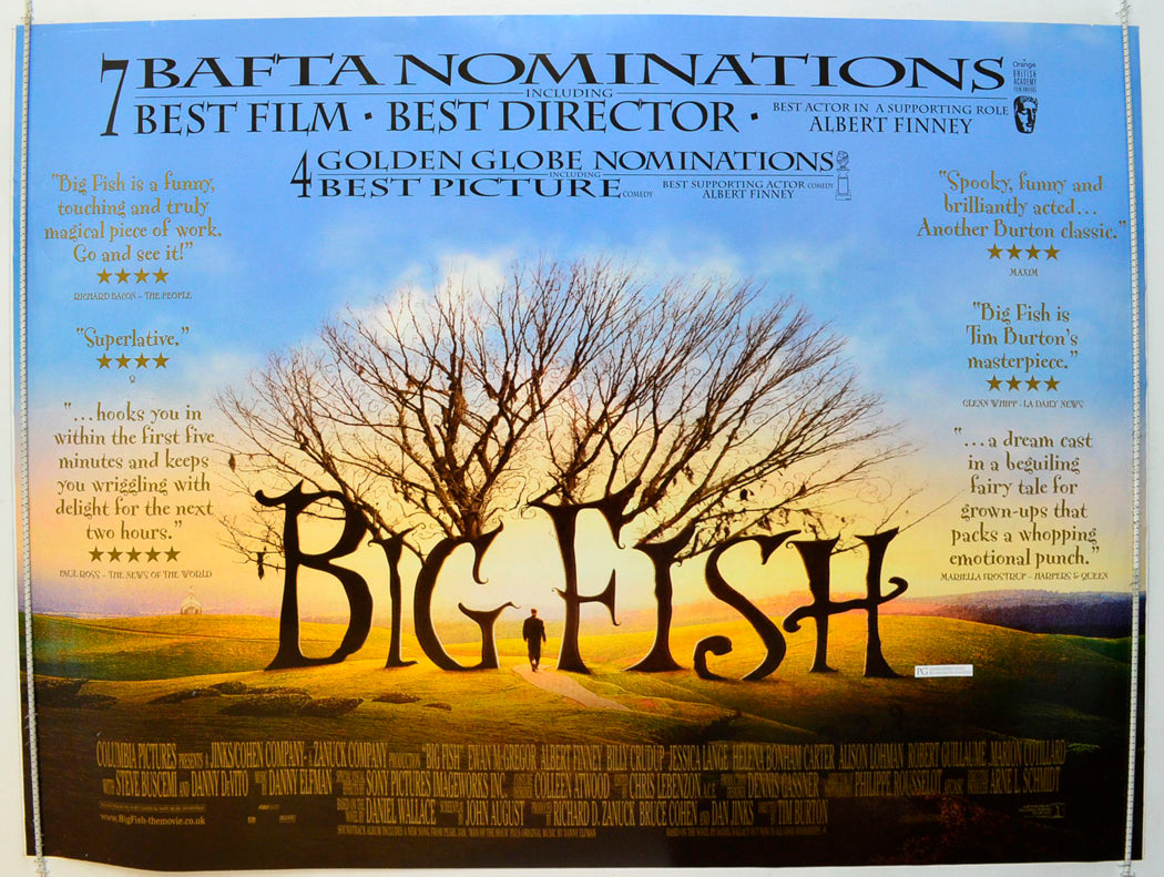 Big Fish   (Quotes Version) Original British Quad Poster - Film Poster - Movie Poster