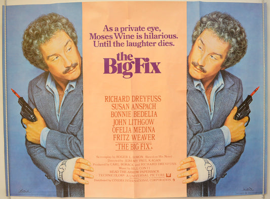 The Big Fix  Original Quad Poster - Film Poster - Movie Poster