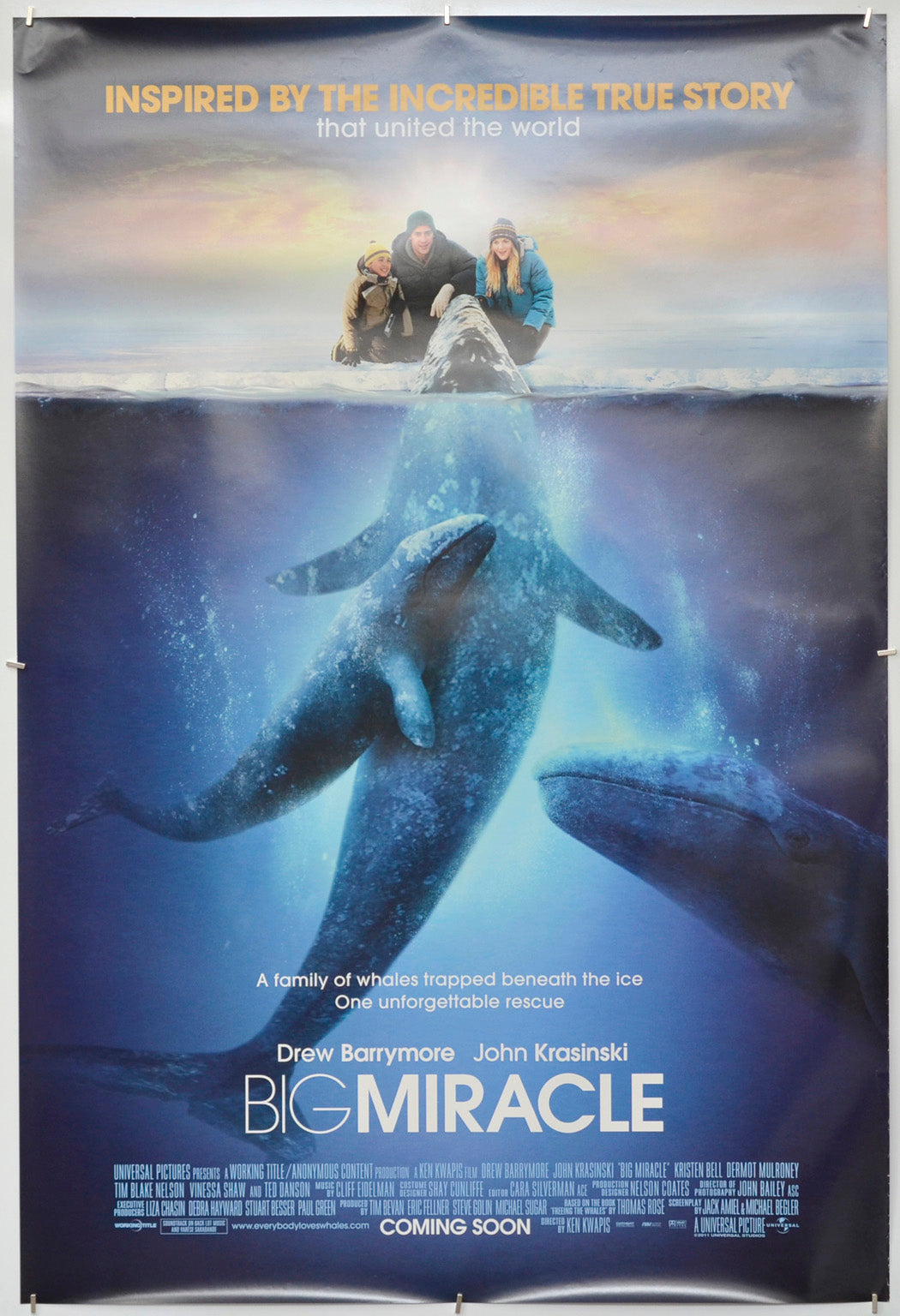 Big Miracle - Original One Sheet Poster - Film Poster - Movie Poster 