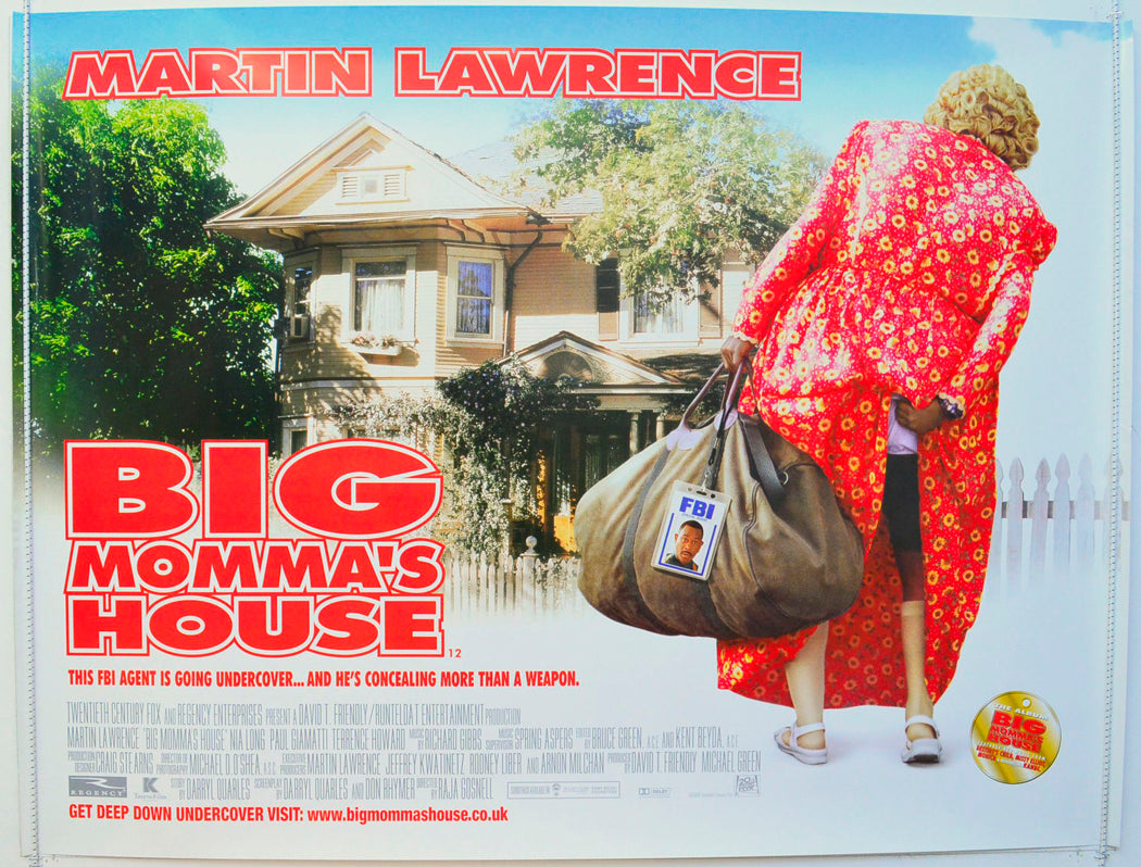 Big Momma's House Original British Quad Poster - Film Poster - Movie Poster 