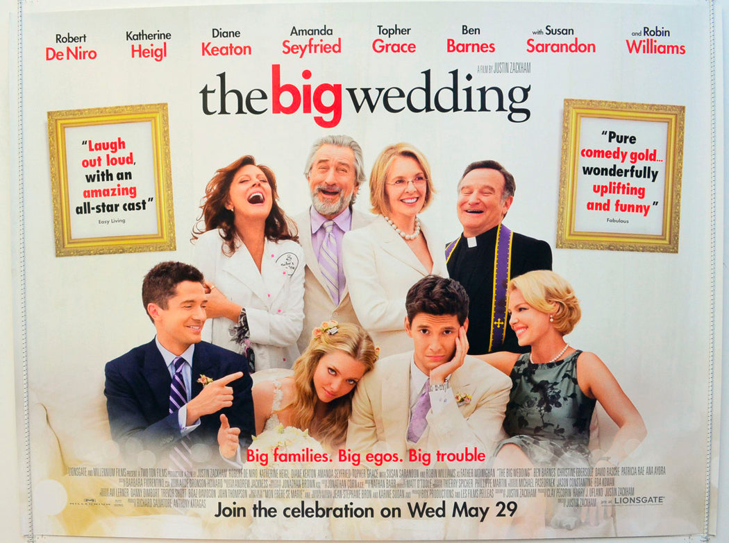 The Big Wedding Original British Quad Poster - Film Poster - Movie Poster 