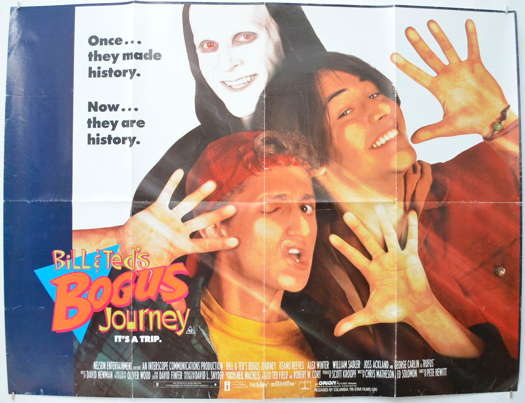 Bill And Ted’s Bogus Journey Original Quad Poster - Film Poster - Movie Poster