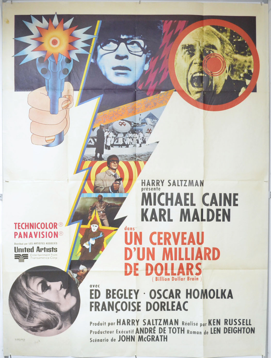 Billion Dollar Brain Original French Grande Poster - Film Poster - Movie Poster