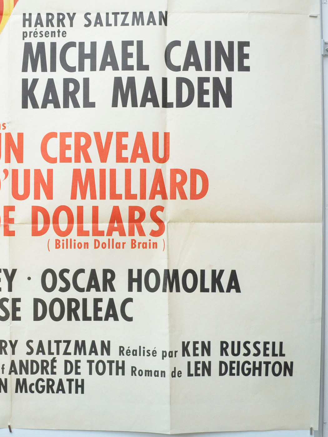 BILLION DOLLAR BRAIN (Bottom Right) Cinema French Grande Movie Poster 