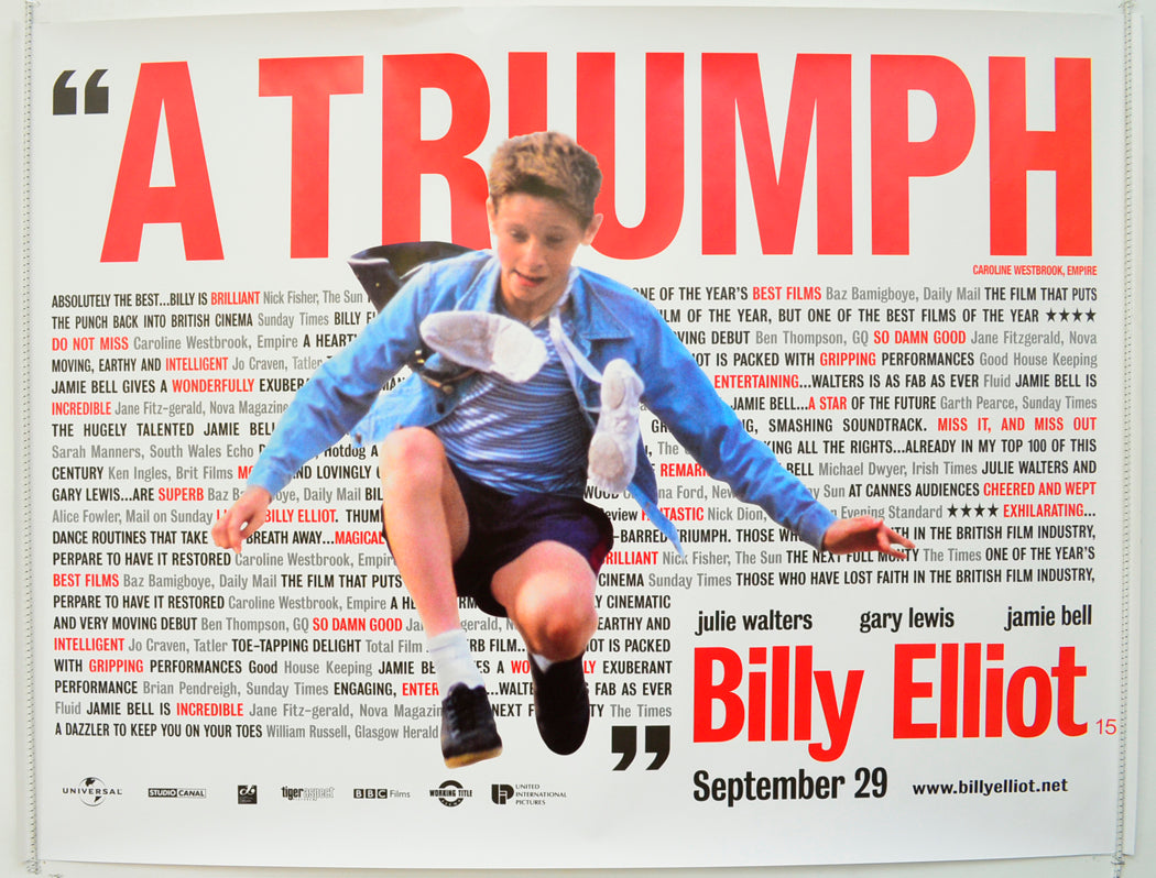 Billy Elliot  Original British Quad Poster - Film Poster - Movie Poster 