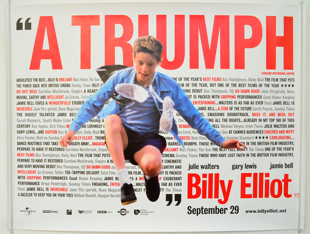 Billy Elliot  Original British Quad Poster - Film Poster - Movie Poster 