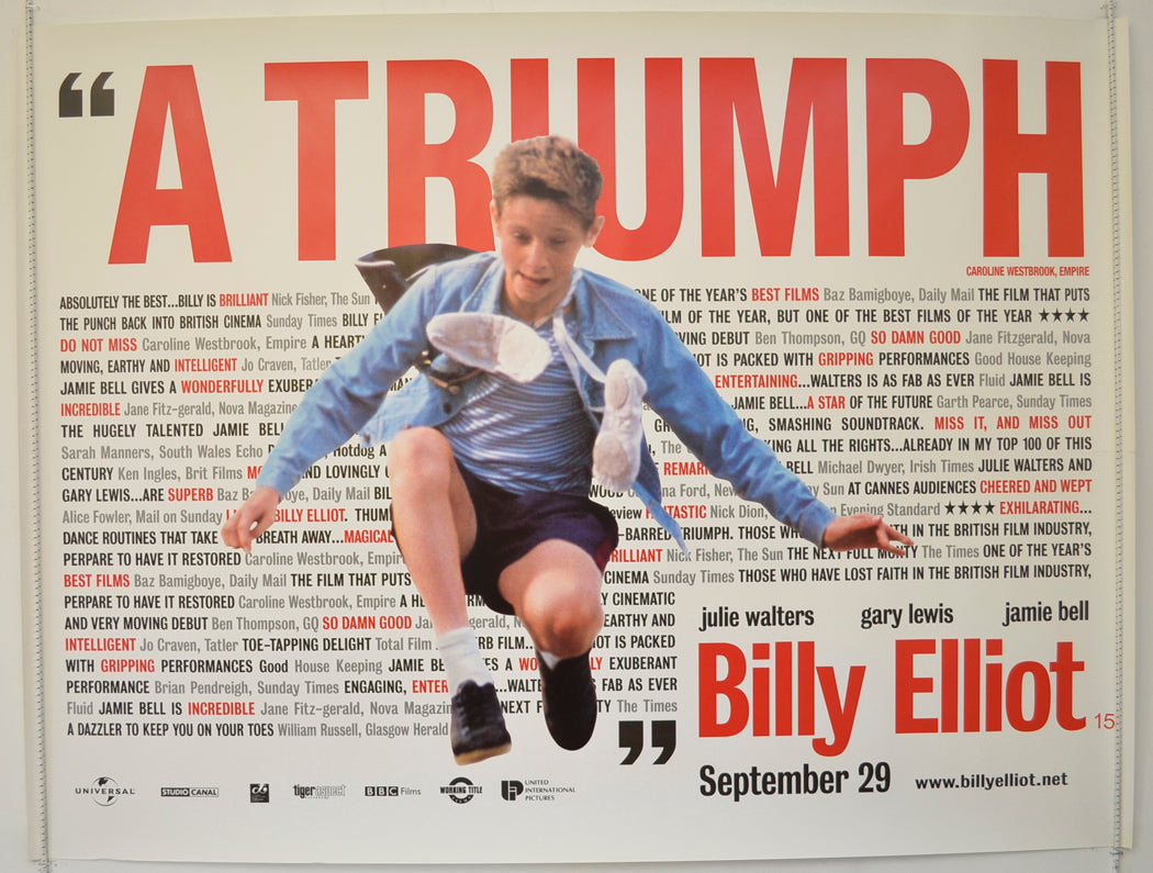 Billy Elliot  Original British Quad Poster - Film Poster - Movie Poster 