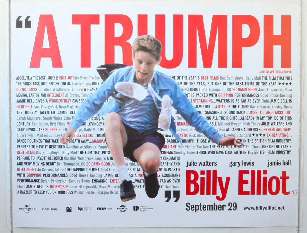 Billy Elliot  (Quotes Version)  Original   Original British Quad Poster - Movie Poster