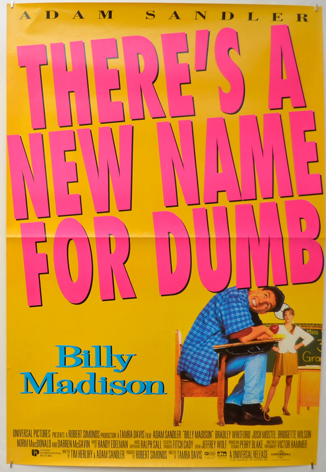 Billy Madison  Original One Sheet Poster - Film Poster - Movie Poster