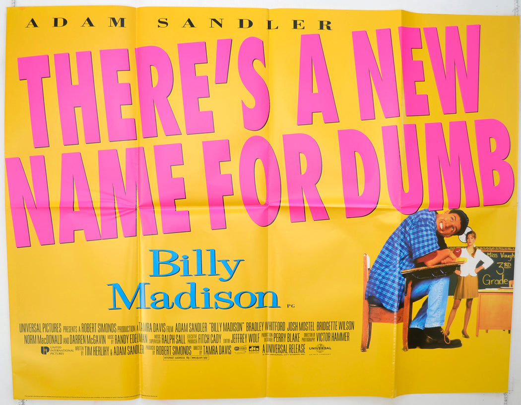 Billy Madison Original Quad Poster - Film Poster - Movie Poster  