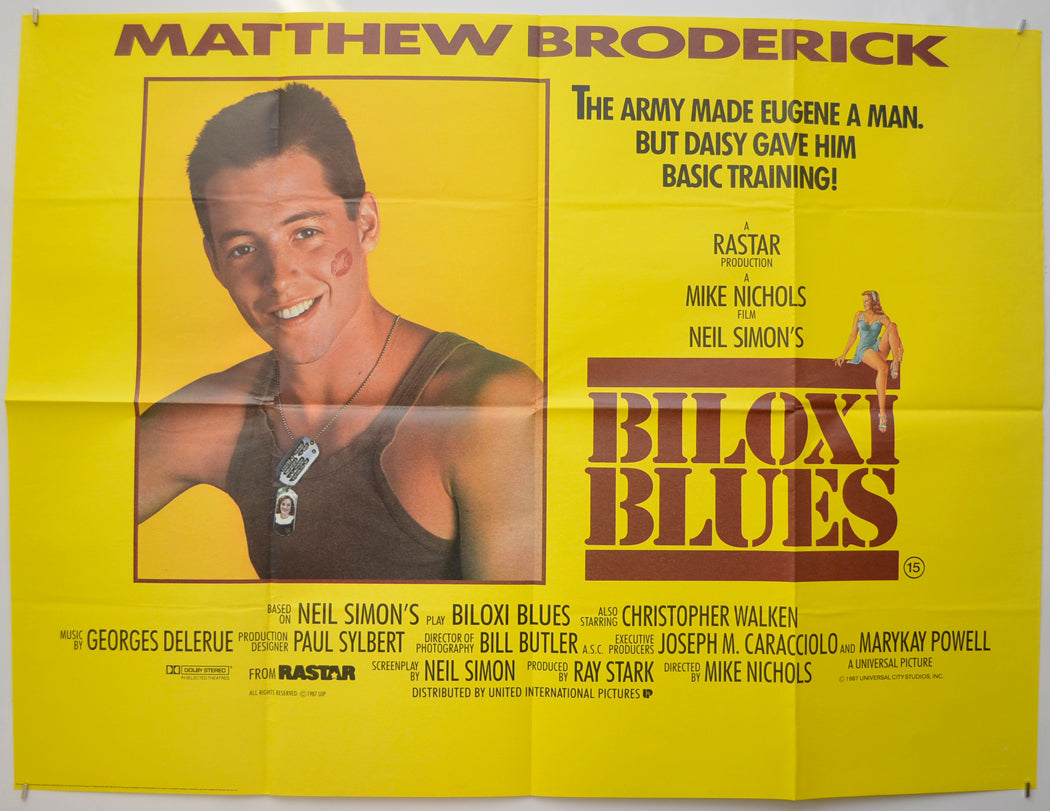 Biloxi Blues Original Quad Poster - Film Poster - Movie Poster