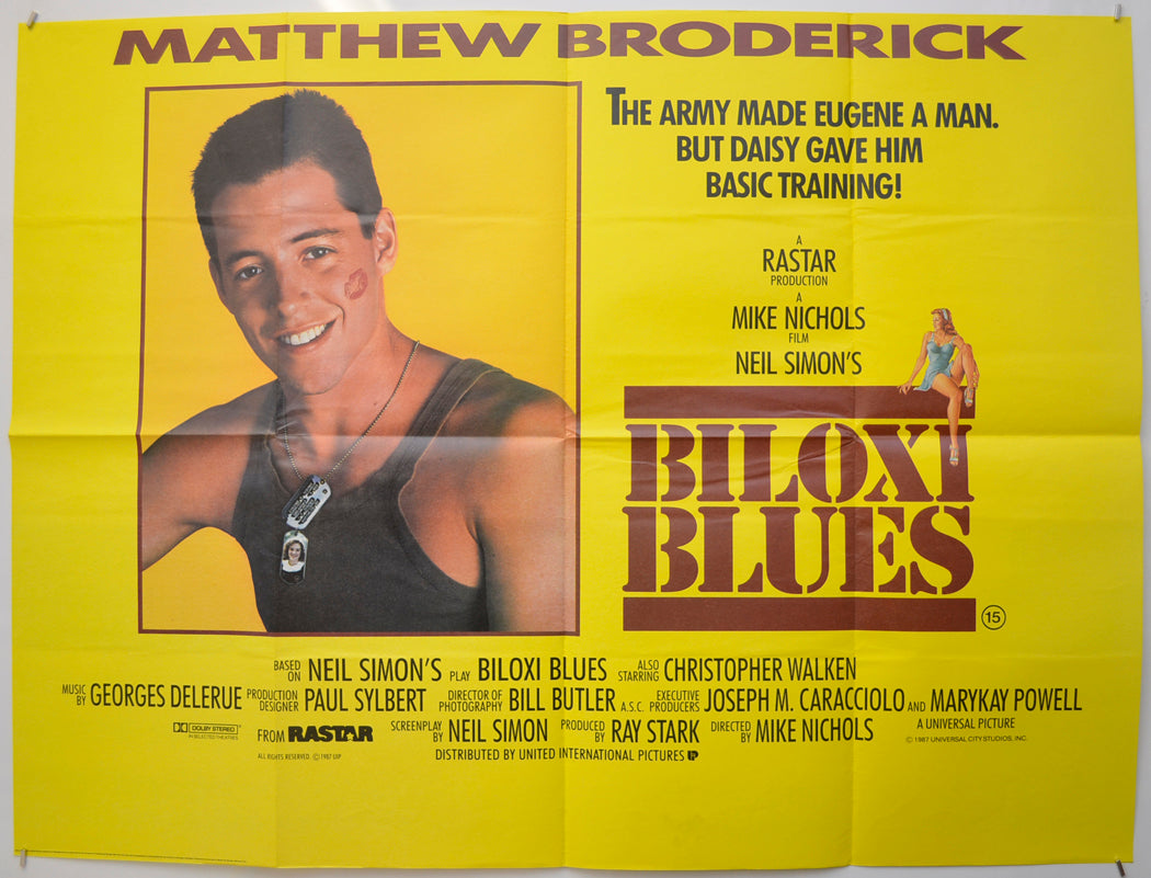 Biloxi Blues Original Quad Poster - Film Poster - Movie Poster