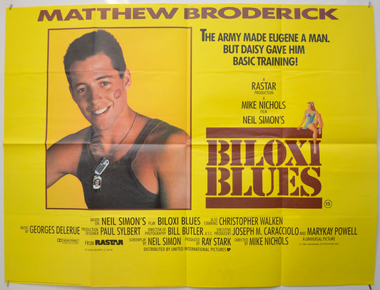 Biloxi Blues Original Quad Poster - Film Poster - Movie Poster