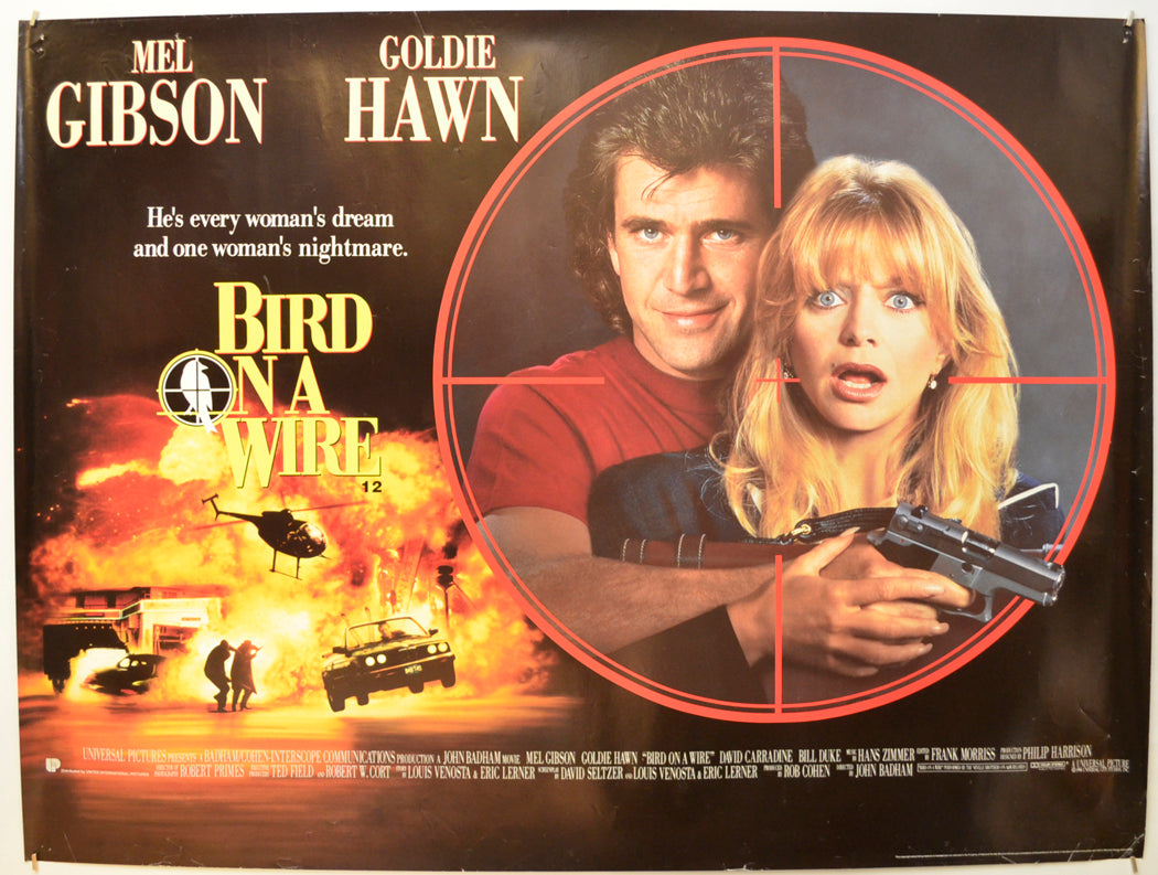 Bird On A Wire Original Quad Poster - Film Poster - Movie Poster