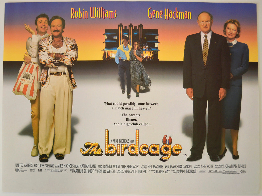 The Birdcage Original Mini Quad Poster - Film Poster - Movie Poster