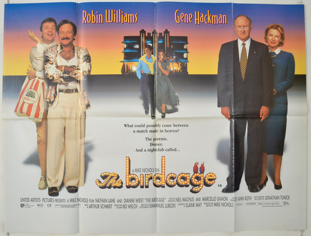 The Birdcage   Original Quad Poster - Film Poster - Movie Poster 