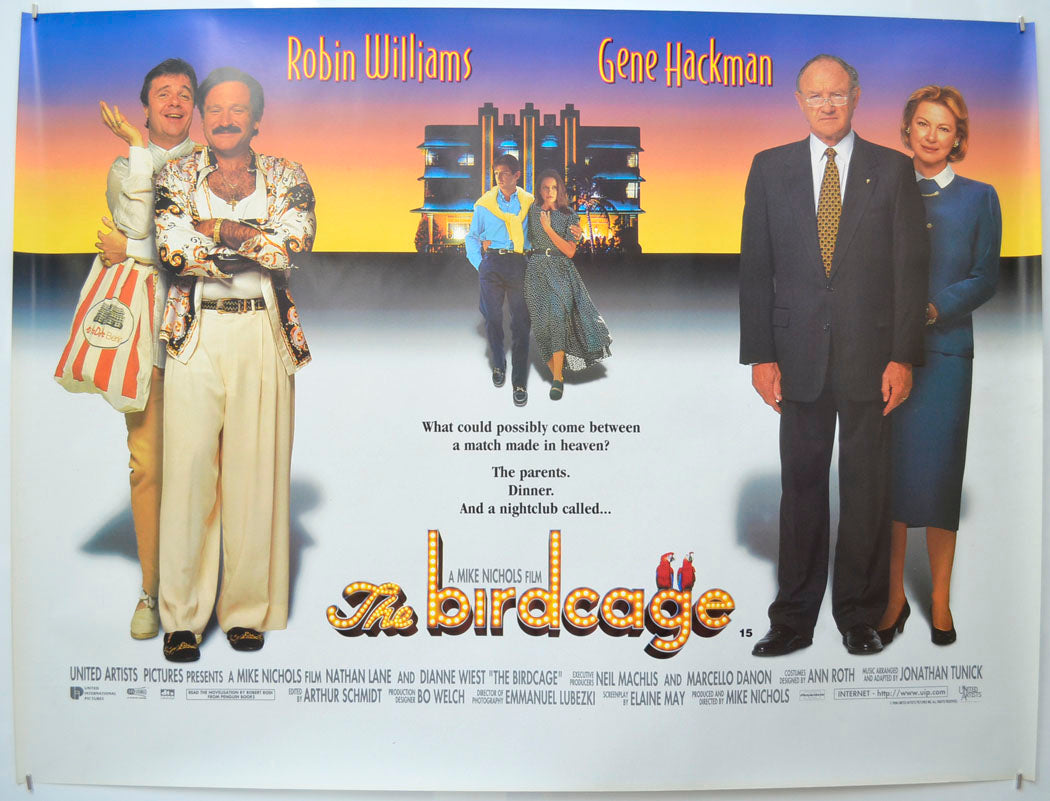 The Birdcage Original Quad Poster - Film Poster - Movie Poster