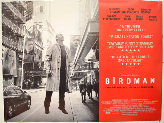 Birdman  Original Quad Poster - Film Poster - Movie Poster