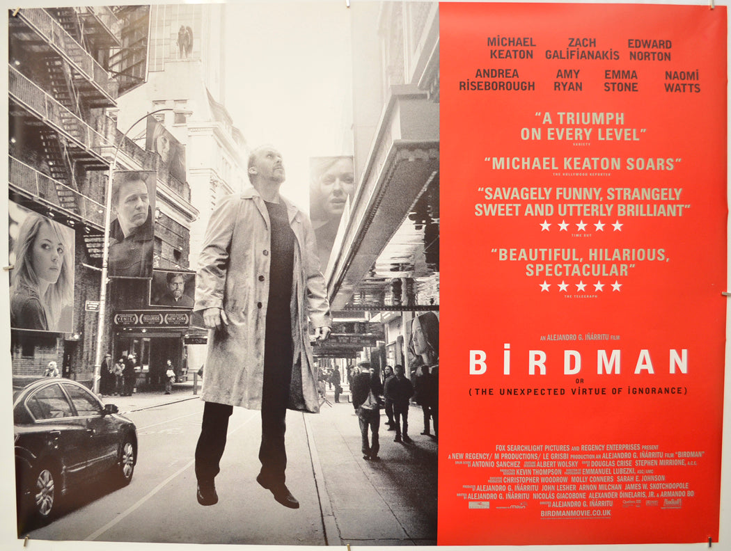 Birdman  Original Quad Poster - Film Poster - Movie Poster