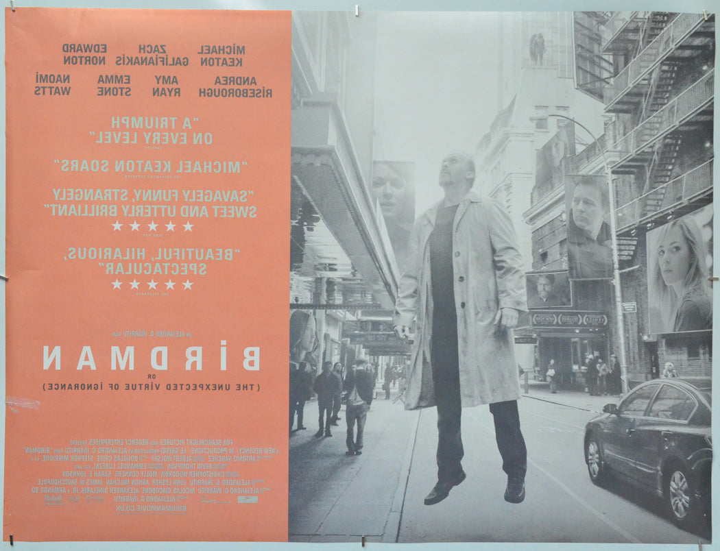 Birdman (Back) Cinema Quad Movie Poster 